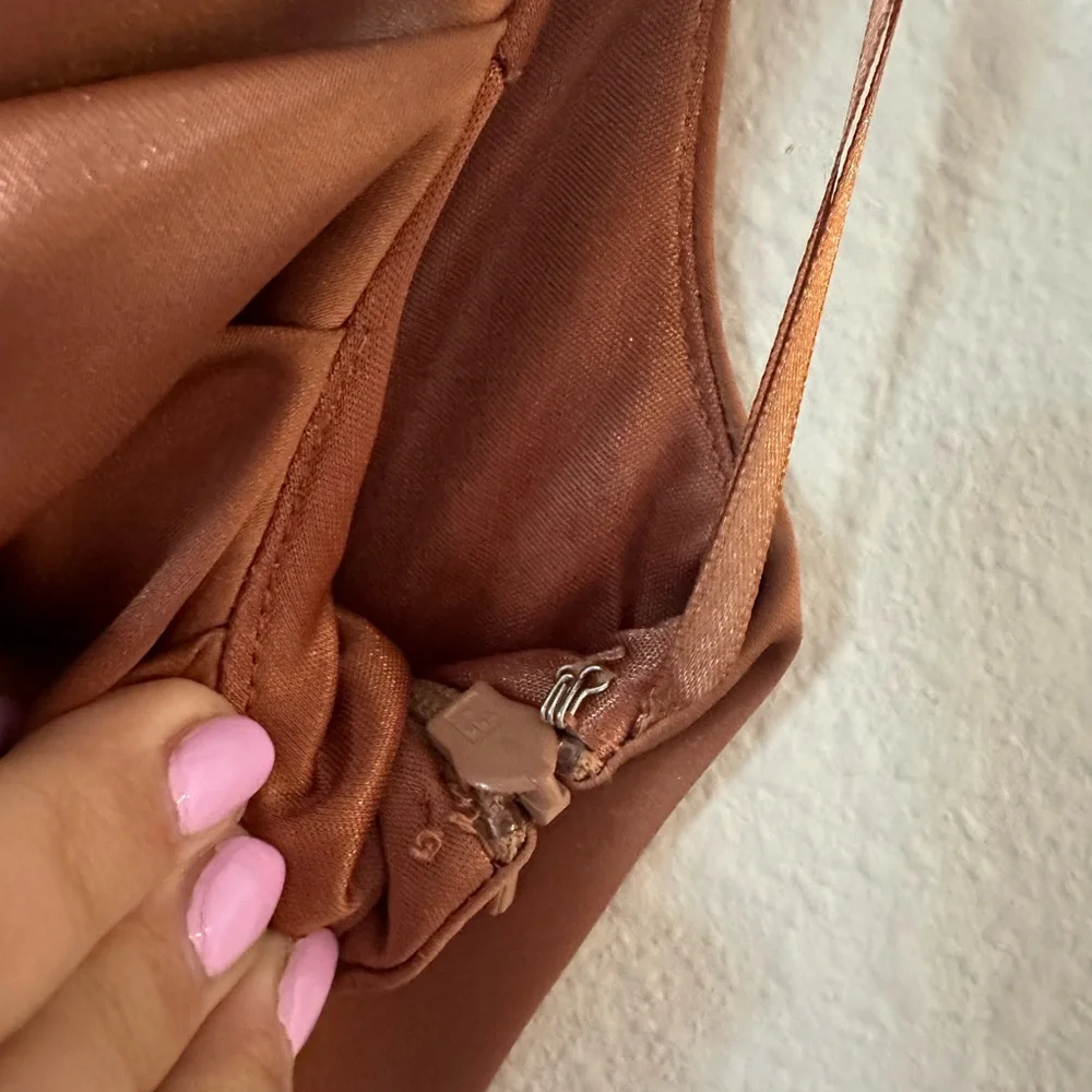 Revelry Skye Satin Dress in Copper - Picture 10 of 10